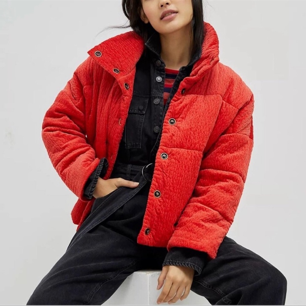 Maeve red corduroy jacket
